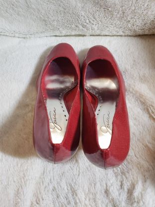 Picture of Classic Red Jessica Heels Size 9 Super cute red dressy shoes. USED