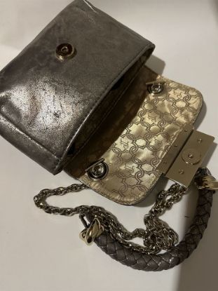 Picture of Ivanka Trump Evening Wedding Bag Bronze Metallic Gold Bracelet Chain Strap Used