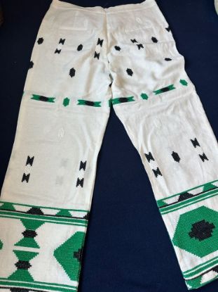 Picture of White and Green ZARA Pants NEW  Size Large