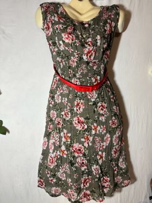 Picture of Woman's IMPRESS! Floral Dress-Black-Size Small Medium