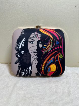 Picture of Beautiful Silk Printed Clutches- Indiehues Purse