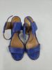 Picture of Coach Lexey Sandals – Size 7 – Cobalt Blue Snake Embossed Leather Heels