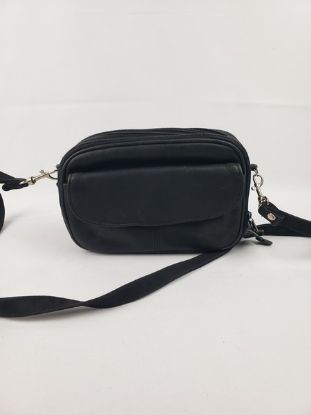 Picture of New La Strada Ladies Black Leather Crossbody Purse | Elegant & Practical Accessory