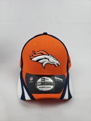 Picture of Denver Broncos New Era 39Thirty Fitted Hat | Medium-Large | Orange NFL Cap