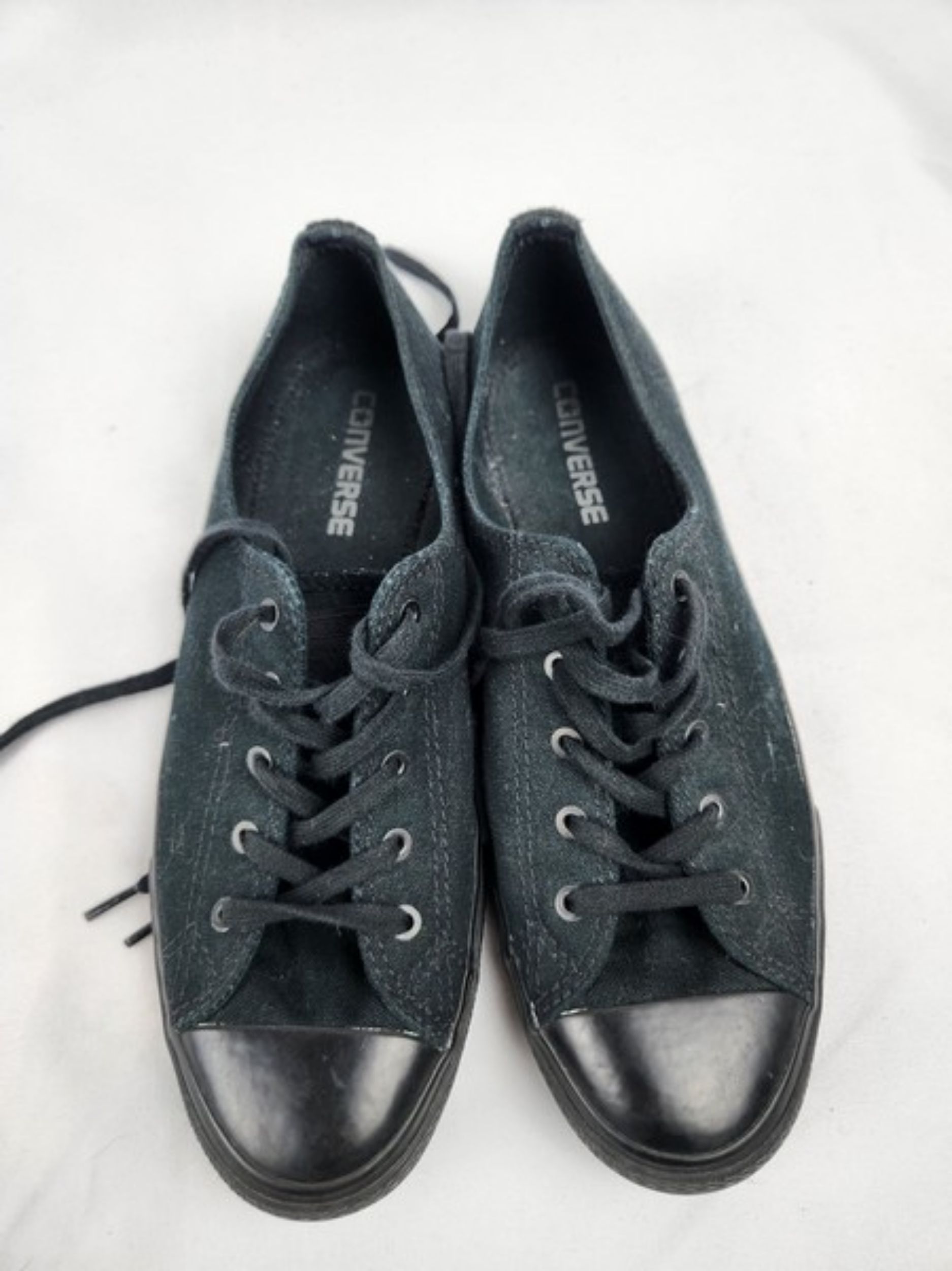 Picture of Black Converse All Star Sneakers for Women, Size 8 - Iconic Canvas Footwear