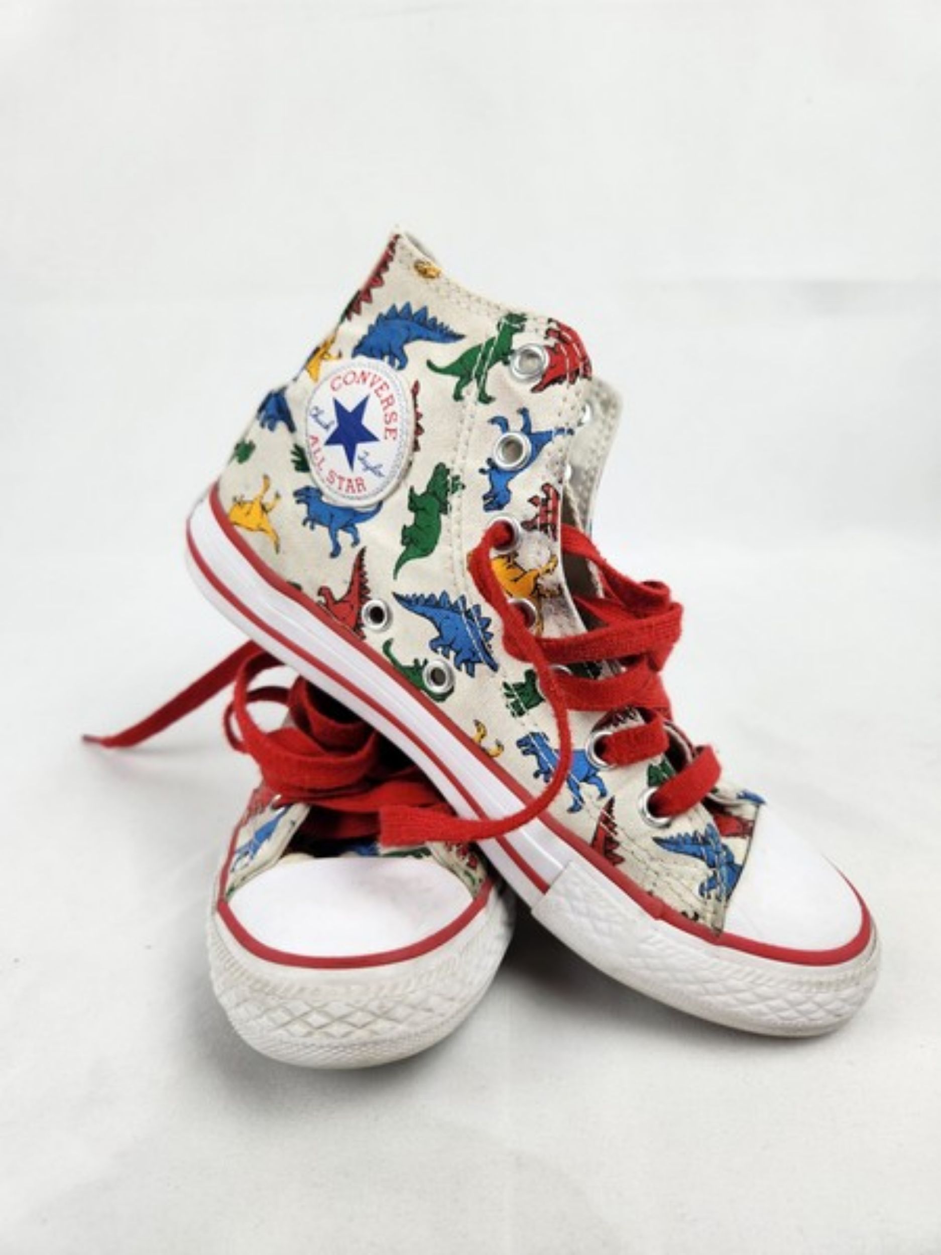 Picture of Original Converse Dinoverse Junior Sneakers, Textile, Size 2 - Fun Dinosaur Print