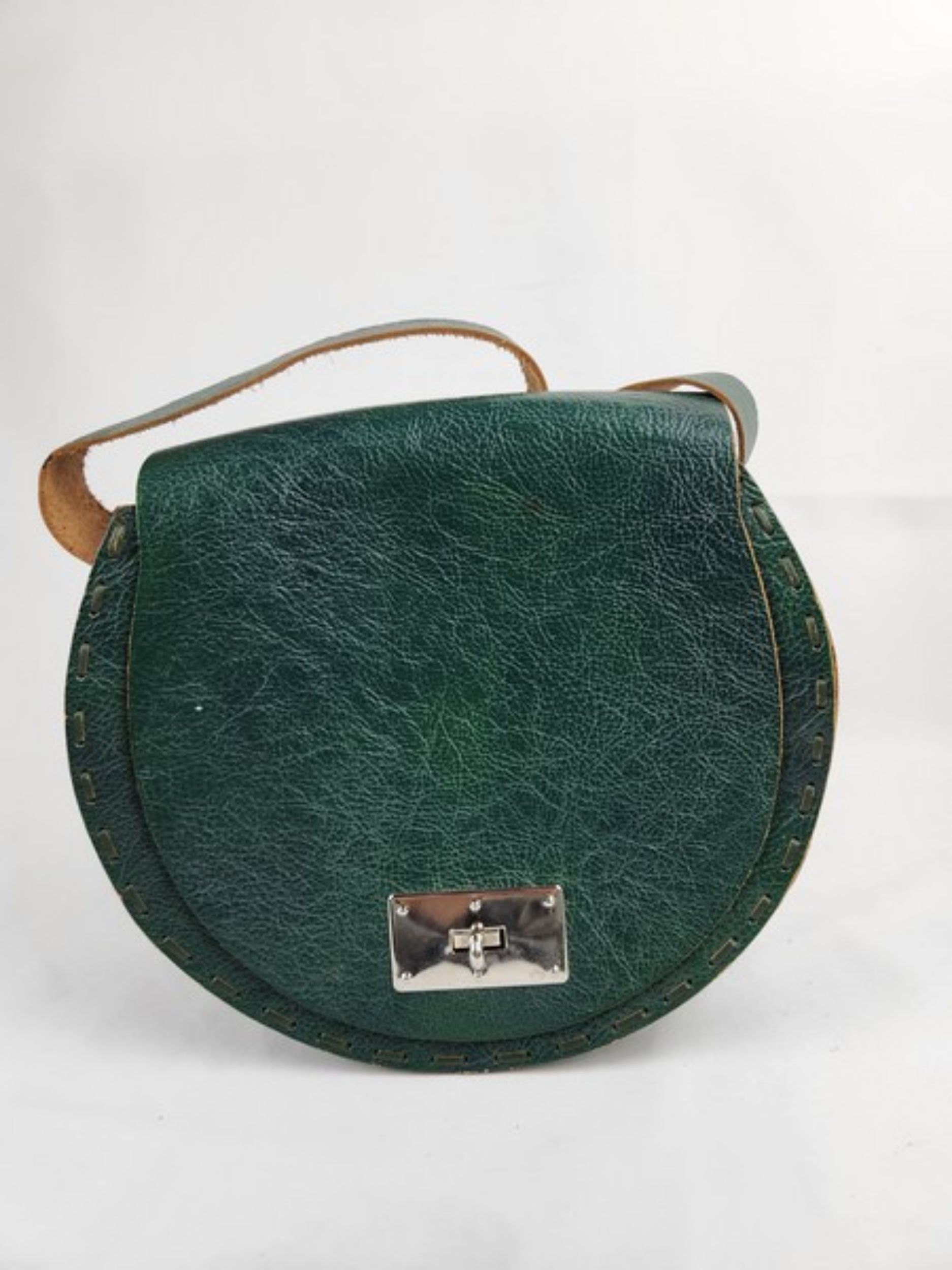 Picture of Elegant 100% Genuine Green Leather Bag